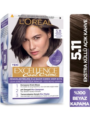 L'Oréal Paris L'Oreal Paris Excellence Saç Boyası 5/11 Küllü Açık Kahve