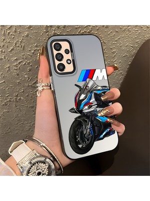 HONTINGA Samsung Galaxy A33 5g ile Uyumlu Kılıfı Silikon Kenar Sert Arka Düşüme Önleyici Basitlik Anti Düşme Kamera Korumali Bmw Desen Telefon Kılıfı K1-0590