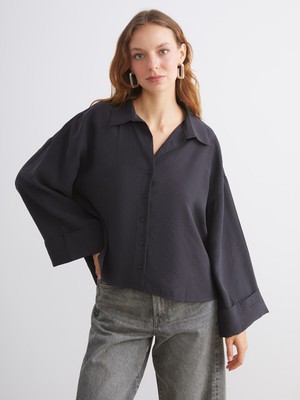 Lc Waikiki Yeni Sezon Oversize Modal Karışımlı Kadın Gömlek