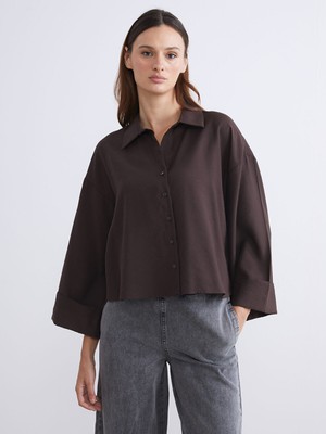 Lc Waikiki Yeni Sezon Oversize Modal Karışımlı Kadın Gömlek