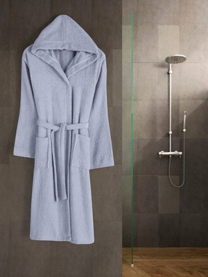 Eymir Home Collection Kapüşonlu Erkek/Kadın Bornoz Yetişkin Unisex Pamuk