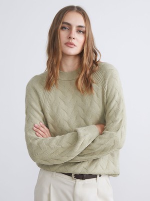 Lc Waikiki Yeni Sezon Bisiklet Yaka Kendinden Desenli Kadın Triko Kazak