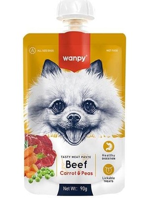 Braventa Collection Wanpy Taze Sığır Etli Havuçlu Köpek Et Ezmesi 90GR