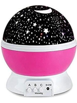 Braventa Collection Dönen Master Renkli Yıldızlı Gökyüzü Projeksiyon Gece Lambası