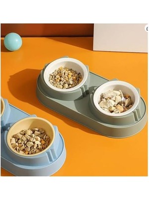 Braventa Collection Çift Bölmeli Kedi Köpek Mama ve Su Kabı – Kaymaz, Dayanıklı, Hijyenik ve Pratik Evcil Hayvan Yemek K