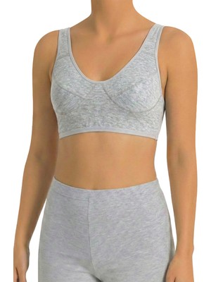 Öts Kadın Sütyen %100 Pamuklu Ribana Kumaş Yarım Atlet Lambada | Günlük Rahat Kullanım