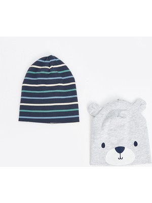 Lc Waikiki Yeni Sezon Baskılı Erkek Bebek Bere 2'li