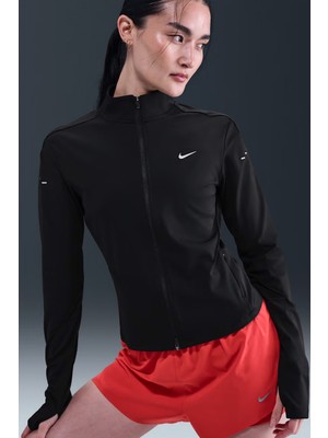Nike Kadın Dri-Fıt Tam Fermuarlı Ara Katman Koşu Üstü