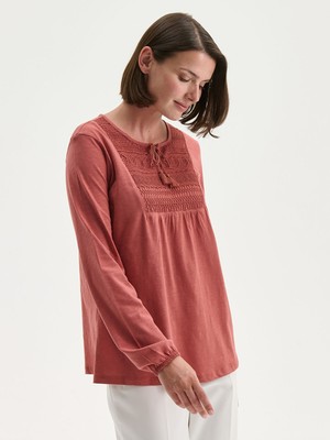 Lc Waikiki Yeni Sezon Bağlamalı Yaka Nakışlı Bluz