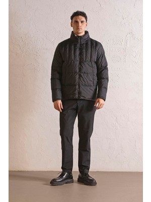 gmg firenze Dik Yaka Çift Taraflı Basic Erkek Mont