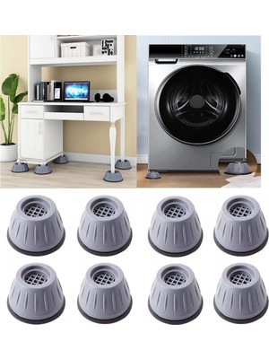 Braventa Collection 8 Adet Beyaz Eşya Altlığı Ayağı Çamaşır Bulaşık Makinası Buzdolabı Yükseltici Titreşim Önleyici