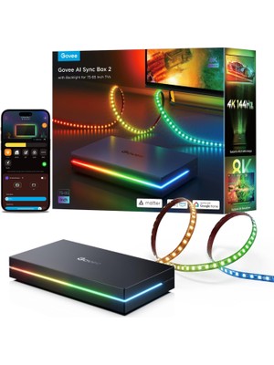 Braventa Collection Govee Aı Sync Box 2 75-85 Inç Tv Arkası LED Aydınlatma
