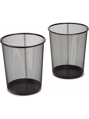 Braventa Collection Seville Classics Ev Veya Ofis Için Küçük Silindir Çöp Kutusu, 6 Galon Fileli Yuvarlak Kova, Hafif, Ç