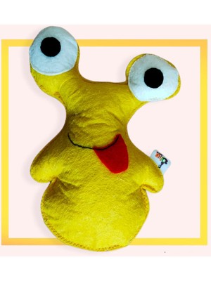 Braventa Collection Sarı Uzaylı - Kedi Naneli (Catnipli) & Kedi Zilli Kedi Oyuncağı Kedi Yastığı - Dino Pet Oyuncak