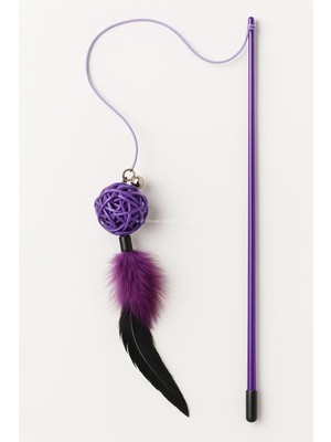 Braventa Collection Ip Yumağı Kedi Oltası Ipli Oyuncak Kediler Için Tüylü Ip Topu Etkileşimli Dayanıklı Kedi Oyun Çubuğu