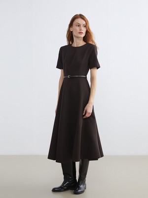 Lc Waikiki Yeni Sezon Bisiklet Yaka Belden Oturtmalı Elbise