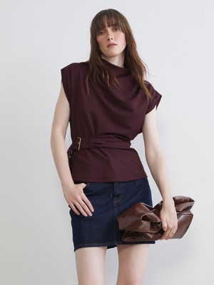 Lc Waikiki Yeni Sezon Dik Yaka Kemerli Bluz