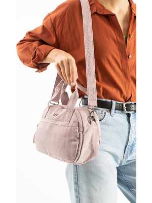 571 Collections Yumuşak Dokulu Ultra Hafif, Esnek ve Su Geçirmez Polyamid Kumaş Omuz ve Kol Çantası Pembe Model: (571-13-14H)