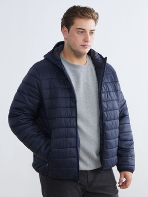 Lc Waikiki Yeni Sezon Büyük Beden Standart Kalıp Kapüşonlu Erkek Şişme Mont