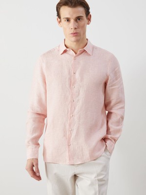 Lc Waikiki Yeni Sezon Regular Fit Uzun Kollu %100 Keten Erkek Gömlek