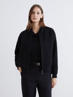 Lc Waikiki Yeni Sezon Kolej Yaka Payetli Kadın Tüvit Ceket