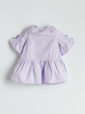 Lc Waikiki Yeni Sezon Pamuklu Kurdele Detaylı Kız Bebek Elbise