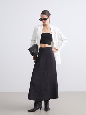 Lc Waikiki Yeni Sezon Beli Fermuarlı Modal Karışımlı A Kesim Etek