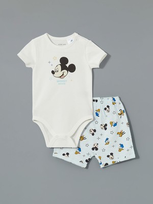 Lc Waikiki Yeni Sezon Erkek Bebek Çıtçıtlı Body ve Şort 2'li Takım