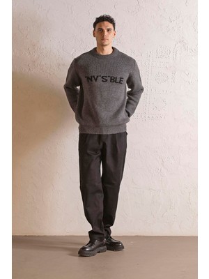 gmg firenze Bisiklet Yaka Invısıble Tasarımlı Erkek Kazak