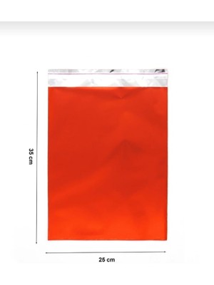 Aybaş Kağıtçılık 25X35 cm 50 Adet Kırmızı Metalize Hediye Paketi