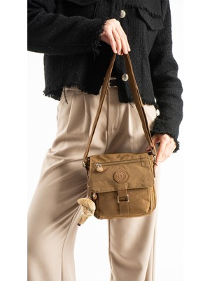 571 Collections Ultra Hafif Su Geçirmez Çapraz Askılı Omuz Çantası Taba MODEL:(571-6S)