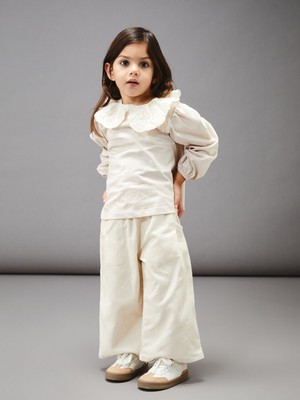 Lc Waikiki Yeni Sezon Bebe Yaka Kız Bebek Bluz ve Pantolon 2'li Takım