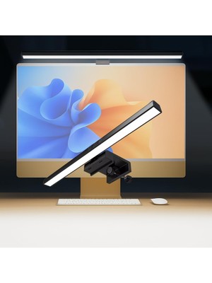 Braventa Collection 30 cm LED Monitör Lambası – 3 Renk Sıcaklığı Ayarı, Dokunmatik Kontrol, 60 Dakika Zamanlama, Modern