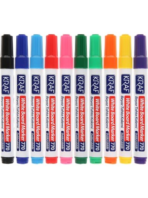 Braventa Collection Kraf 770 Doldurulabilir Beyaz Tahta Kalemi 10'lu Set