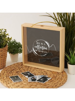 Braventa Collection Ahşap Anı Koleksiyon , Ön Yüzeyli, Duvara Asılabilir & Masaüstü Kullanım, 24X24X4.5 Cm,