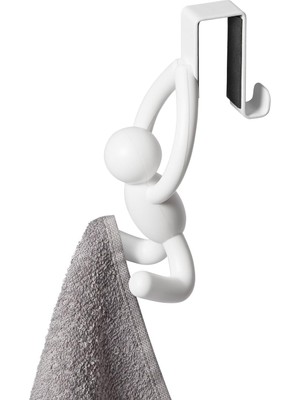 Braventa Collection Umbra Buddy'de Ayrıca Kapaklar ve Çekmeceler Için Kapı Üstü Kancası Da Bulunmaktadır, Beyaz, 2'li Se