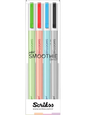 Braventa Collection Scrikss Office Smoothie Jel Kalem 4 Lü Blister - Set 1