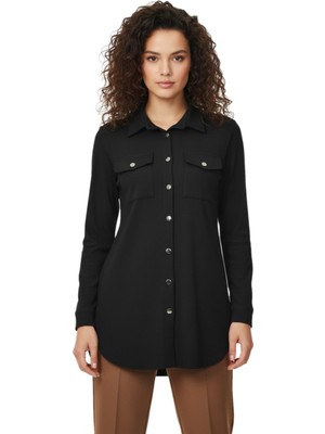 Nazal Kadın Düğmeli Cep Modelli Tunik BGL-ST05191