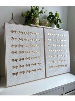 Elvara El Yapımı Texture Art Modern Kabartma Tek Parça Duvar Tablosu