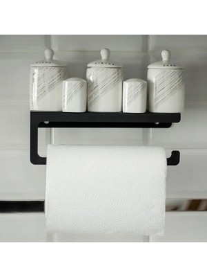 Rulo Kağıt Havluluk Peçetelik Banyo Düzenleyici Siyah Kagıt