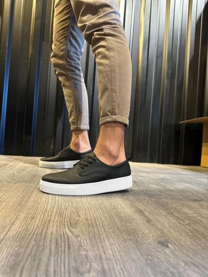 Aesco Günlük Ayakkabı  Siyah (Beyaz Taban)