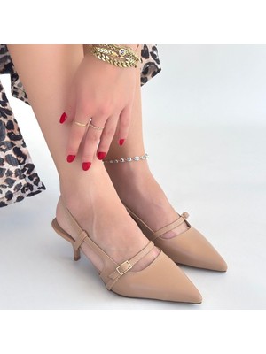 SEPET365 Darina Nude Cilt Topuklu Ayakkabı