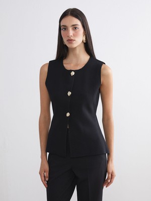 Lc Waikiki Yeni Sezon Bisiklet Yaka Kadın Triko Yelek