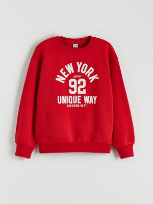 Lc Waikiki Yeni Sezon Bisiklet Yaka New York Baskılı Kız Çocuk Sweatshirt