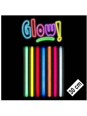 Karanlıkta Parlayan Fosforlu Glow Stick Kalın Çubuk 30 cm 1 Adet