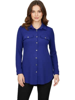 Nazal Kadın Düğmeli Cep Modelli Tunik BGL-ST05191