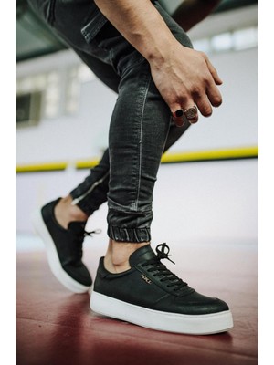 Aesco Günlük Ayakkabı  Siyah (Beyaz Taban)