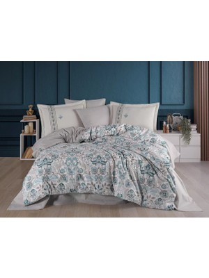 Aesco Çift Kişilik Poplin Nevresim Anabel Turkuaz