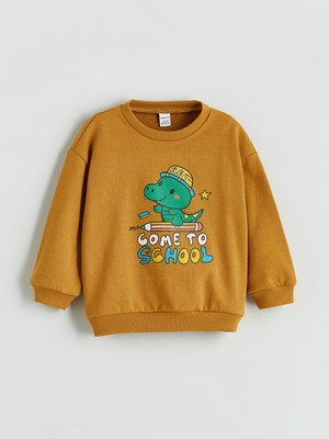 Lc Waikiki Yeni Sezon Dinozor Baskılı Erkek Çocuk Sweatshirt