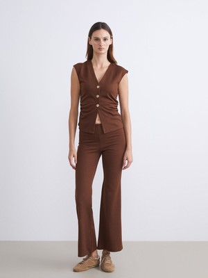 Lc Waikiki Yeni Sezon Beli Lastikli Ispanyol Paça Kadın Pantolon